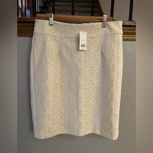 Banana Republic Elegant Cream Lace Skirt